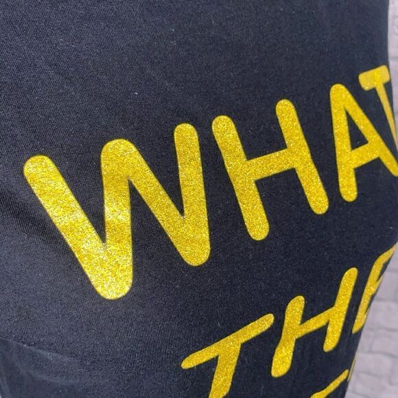 Gildan softstyle What the Elf Graphic print shortsleeve Crewneck black top sz L - Picture 4 of 10